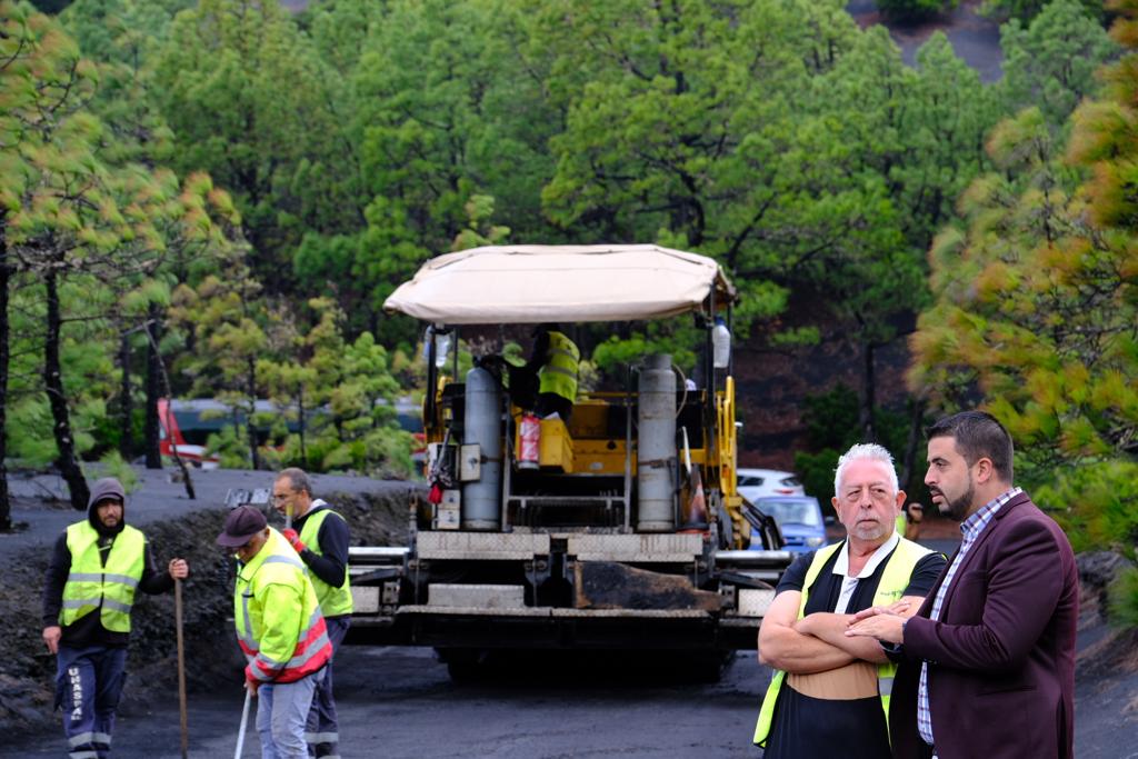 El Cabildo acomete el último tramo de la carretera del Pilar tras concluir la repavimentación entre el Refugio y La Pavona