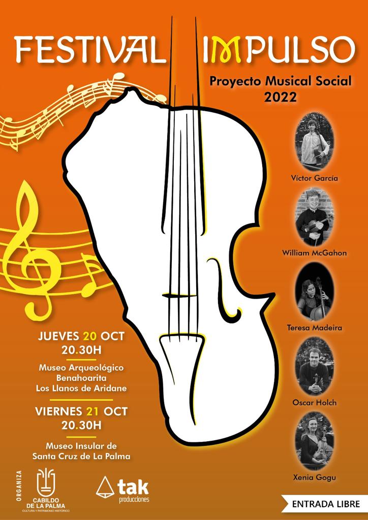 El Cabildo presenta el Festival Impulso 2022 que trasladará la música al Hospital y el Centro Penitenciario de La Palma 