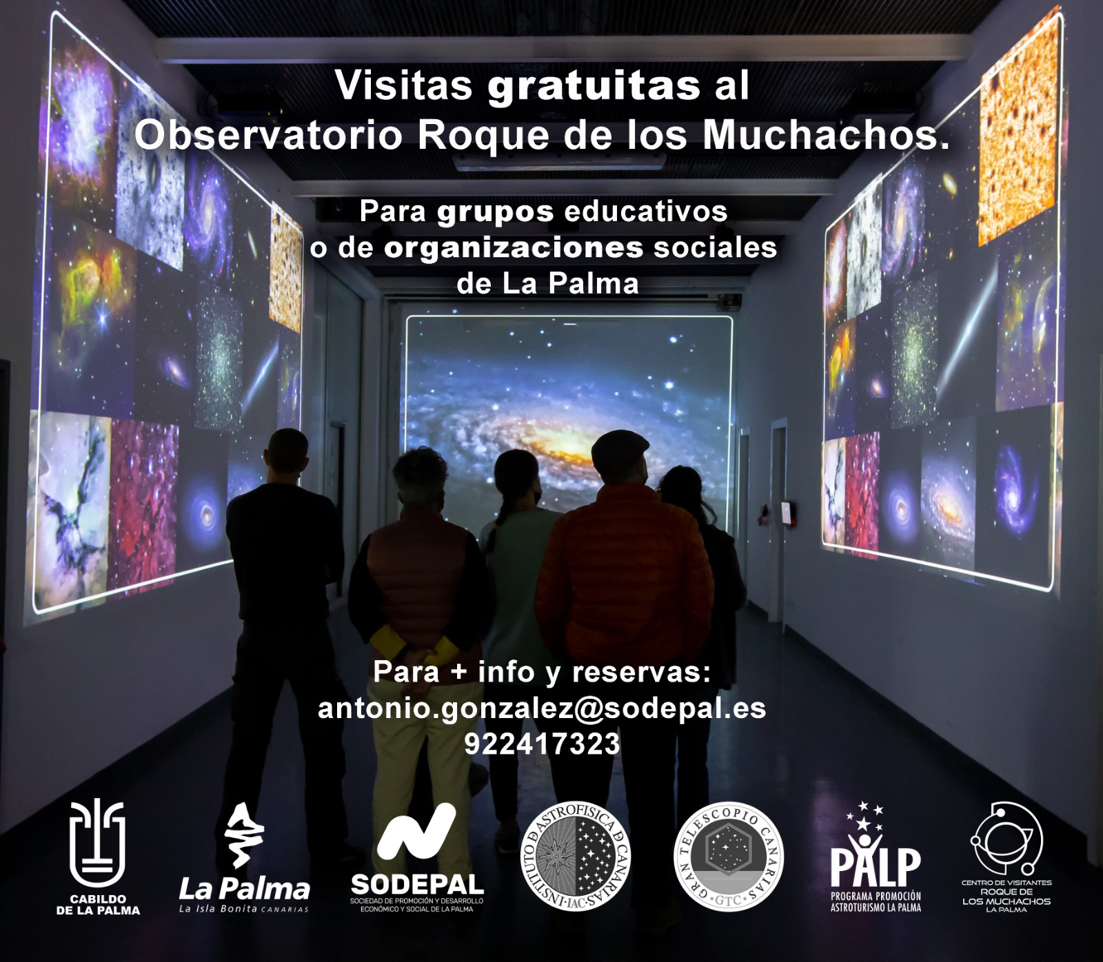 El Cabildo organiza visitas gratuitas al Observatorio del Roque de los Muchachos para grupos educativos o de organizaciones sociales 