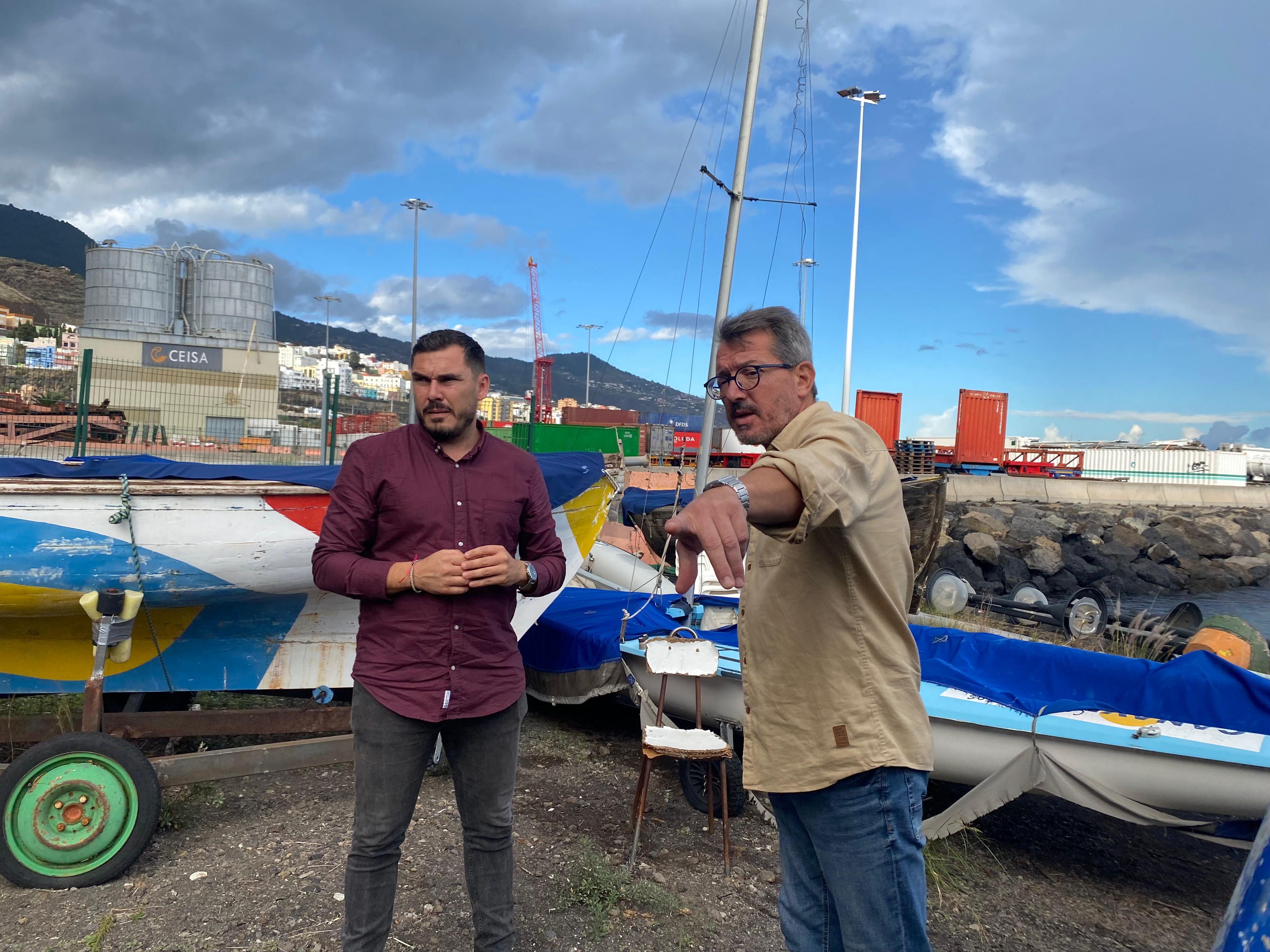 El Cabildo de La Palma y la Federación Canaria de Vela Latina impulsan mejoras en las instalaciones del Puerto de Santa Cruz de La Palma 