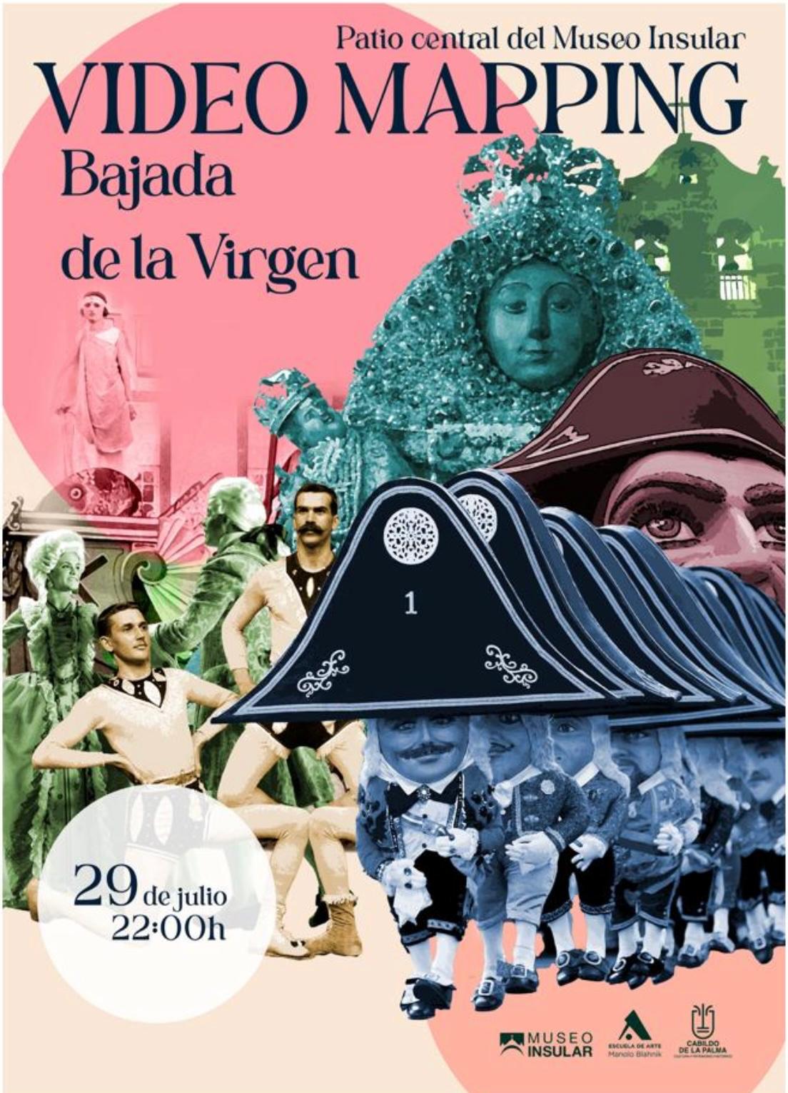 El Cabildo proyecta un video mapping conmemorativo de la Bajada de la Virgen en el Museo Insular