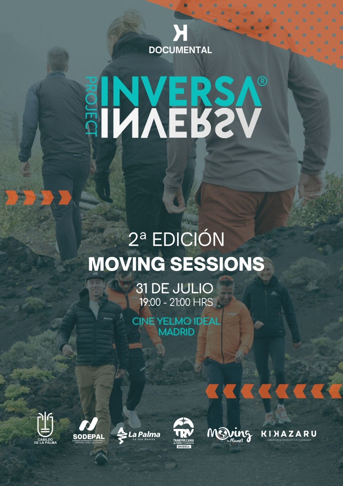 El evento Moving Sessions proyecta el documental ‘Inversa – Transvulcania 2025’ el jueves 31 de julio en el Cine Yelmo Ideal de Madrid