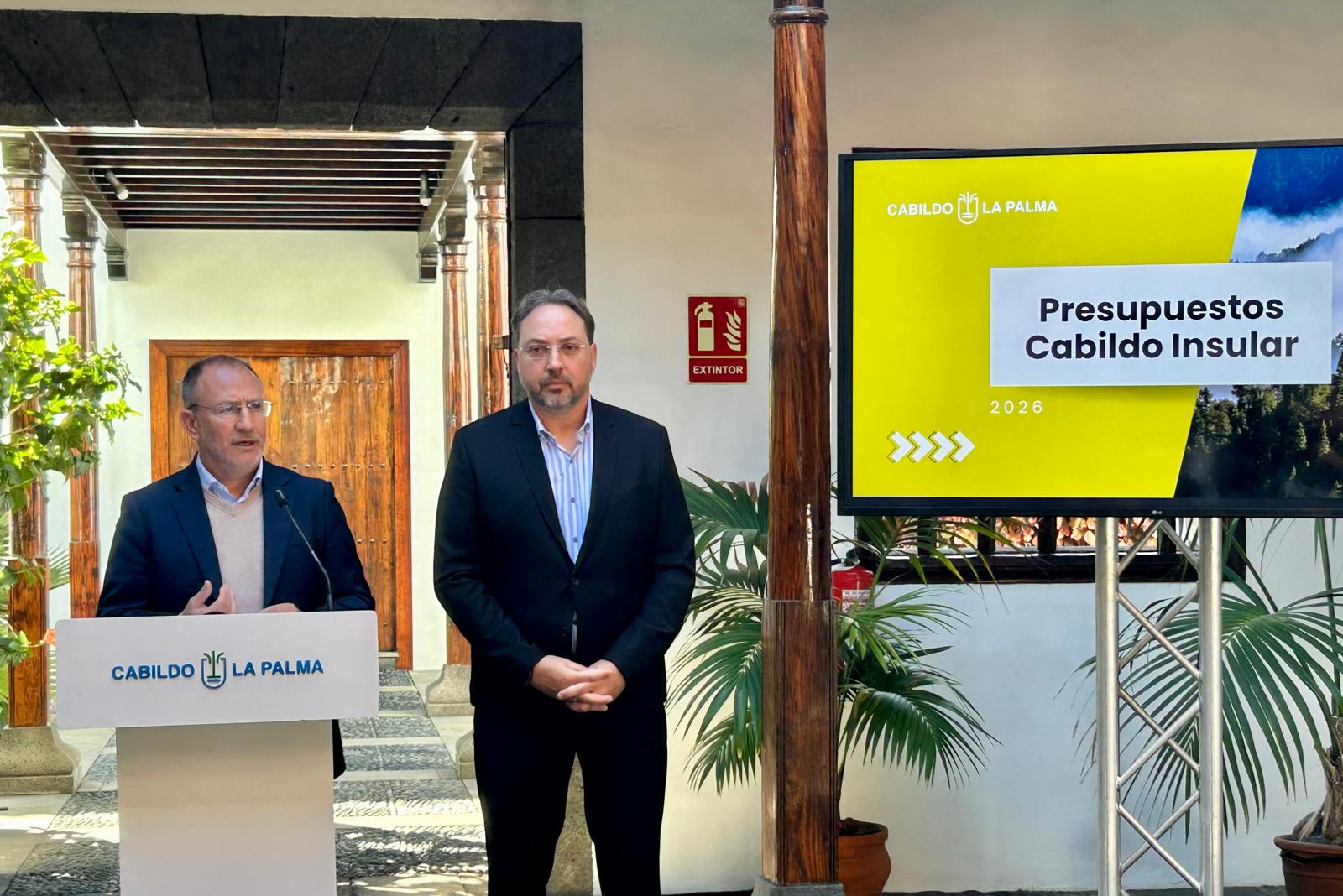 El Cabildo contará con un presupuesto consolidado de 223,3 millones centrado en la protección social, la recuperación y en inversiones estratégicas 