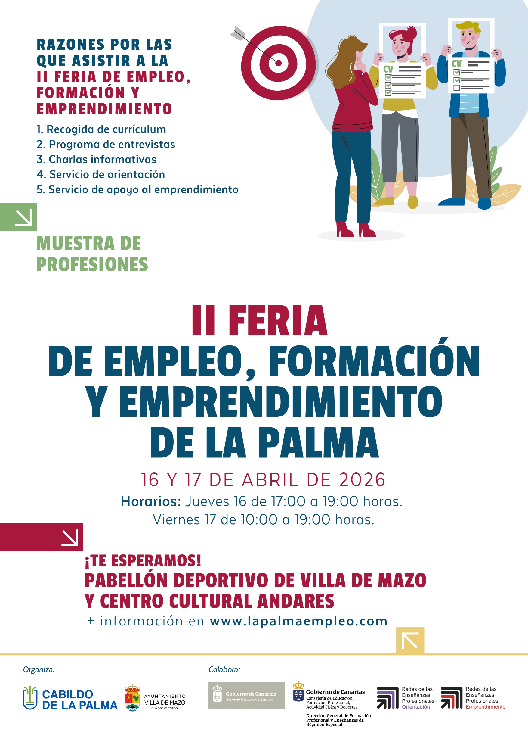 El Cabildo abre el plazo de inscripciones para participar en la II Feria de Empleo, Formación y Emprendimiento