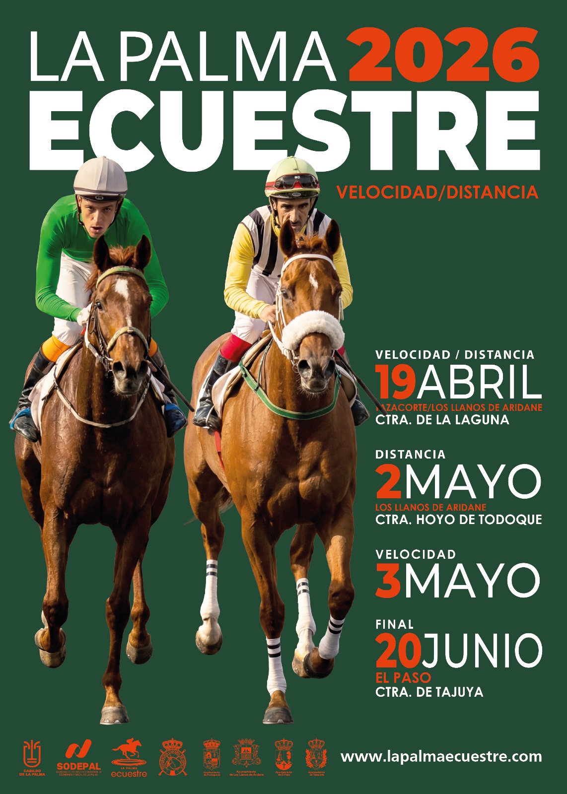 La Palma Ecuestre publica su calendario de carreras 2026 y abre inscripciones
