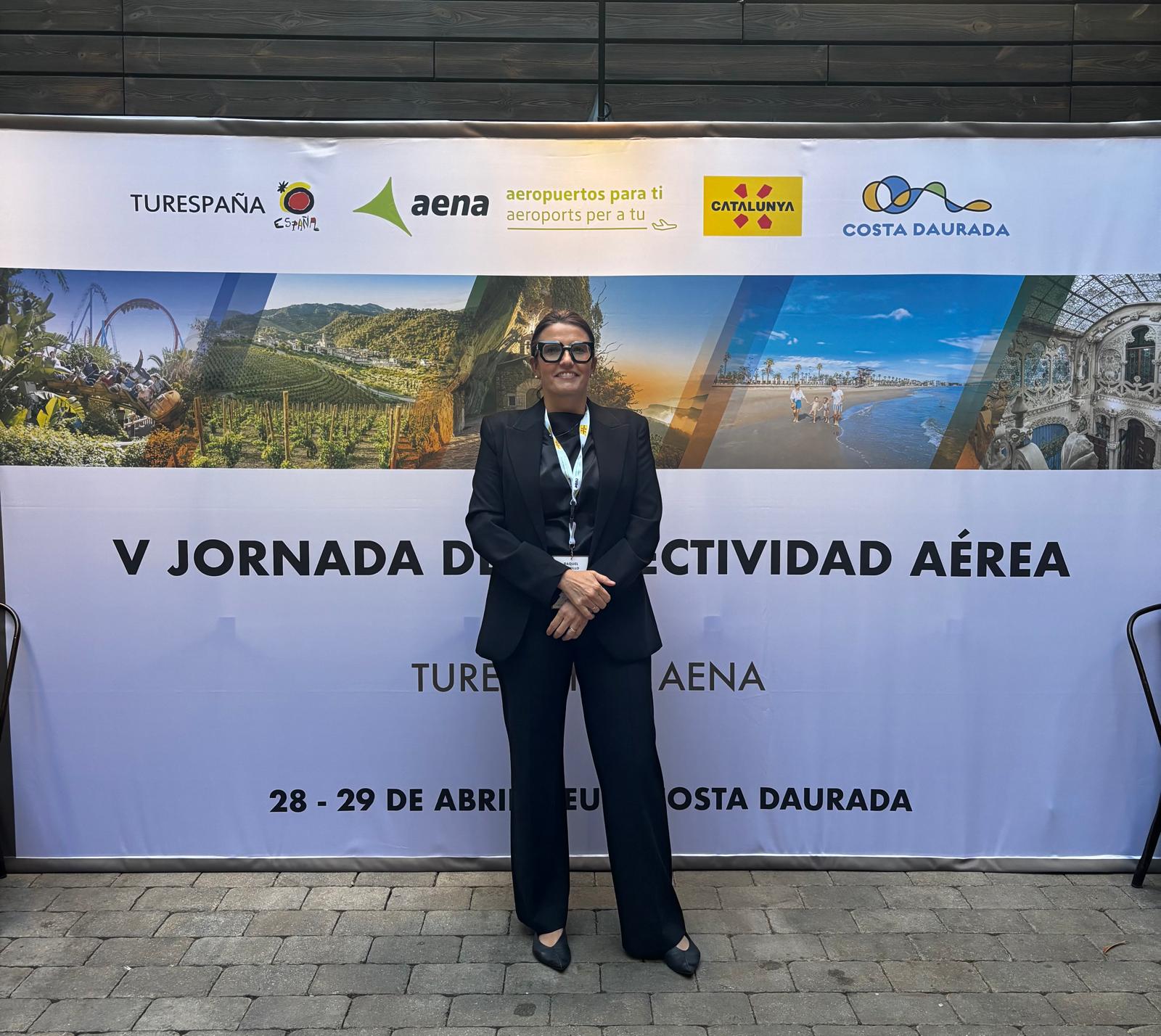 La consejera de Turismo, Raquel Rebollo, en las V Jornadas de Conectividad Aérea de Reus