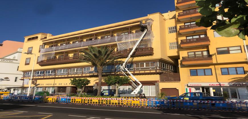 El Cabildo intervendrá de emergencia en la fachada del Antiguo Parador de Turismo