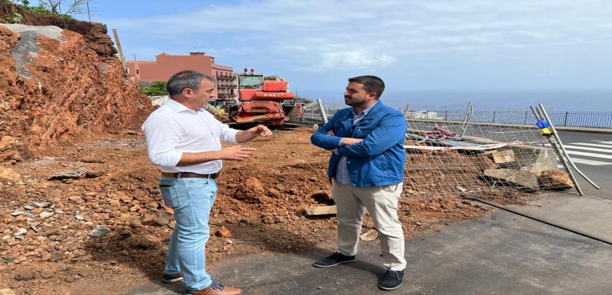 El Cabildo colabora con el Ayuntamiento de San Andrés y Sauces para mejorar la seguridad peatonal en la LP-1