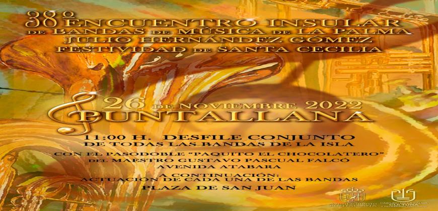 La Palma celebra el 38º Encuentro Insular de Bandas de Música en homenaje a Santa Cecilia 