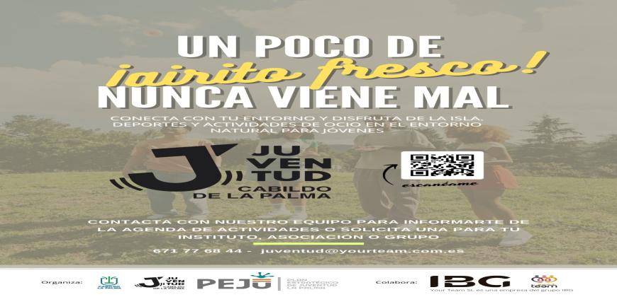 El Cabildo de La Palma promueve actividades al aire libre entre los jóvenes mediante el proyecto ‘Airito Fresco’ 
