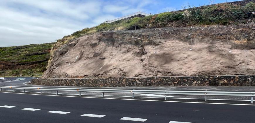 El Cabildo concluye la obra de emergencia de estabilización del talud de las Curvas de San Juanito