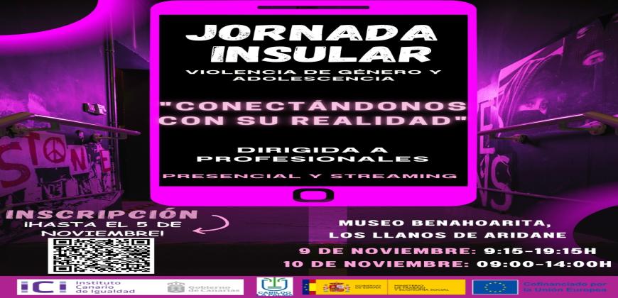 Cartel de la jornada insular de violencia de género y adolescencia