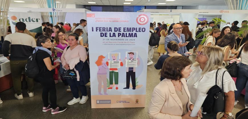 La primera Feria de Empleo de La Palma ayudó a generar 50 nuevos puestos de trabajo 