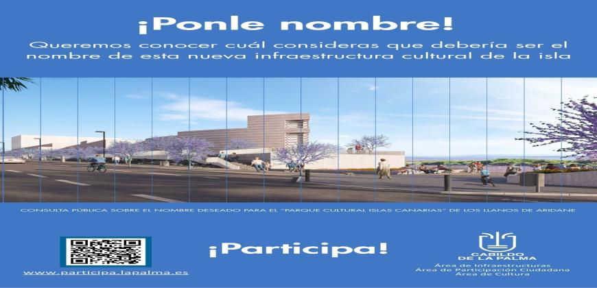 La ciudadanía palmera elegirá el nombre del futuro parque cultural de Los Llanos de Aridane