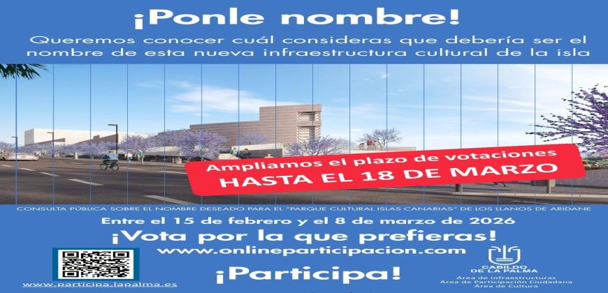 Ampliamos el plazo para votar el nombre del Parque Cultural hasta el 18 de marzo