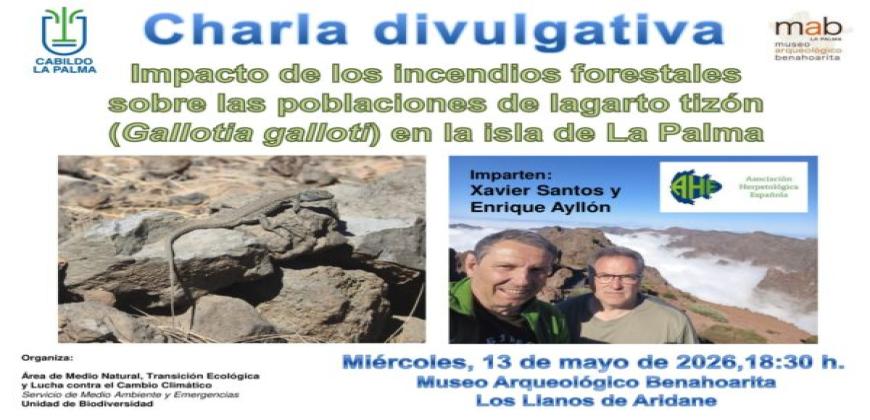 Organizamos una charla sobre el impacto de los incendios forestales en el lagarto tizón