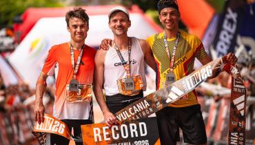 Podio de la Ultramaratón de la Transvulcania adidas.