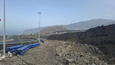 El Consejo Insular de Aguas duplica la capacidad de transporte de agua hacia el sur de las coladas del Tajogaite 