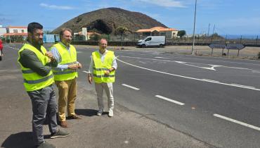El Cabildo de La Palma empieza las obras de la nueva rotonda para mejorar la seguridad del acceso a Mazo por la LP-2